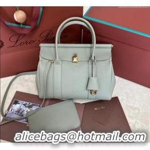 Top Grade Loro Piana Loom Top Handle bag L25 in Grained Calfskin Leather 0925 Dry Artemisia 2025