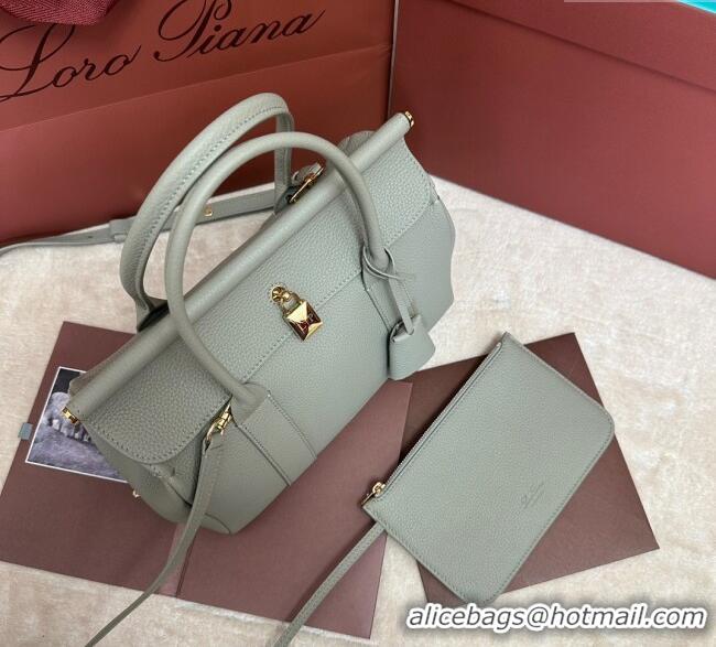 Top Grade Loro Piana Loom Top Handle bag L25 in Grained Calfskin Leather 0925 Dry Artemisia 2025