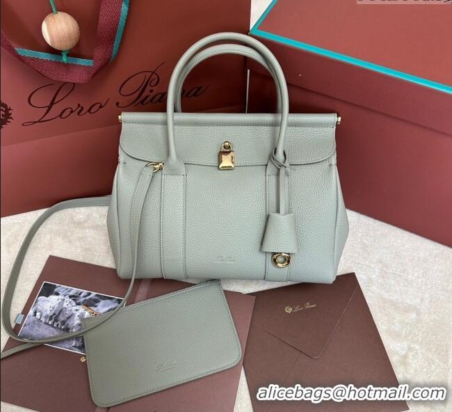 Top Grade Loro Piana Loom Top Handle bag L25 in Grained Calfskin Leather 0925 Dry Artemisia 2025