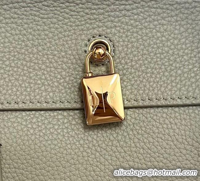 Top Grade Loro Piana Loom Top Handle bag L25 in Grained Calfskin Leather 0925 Dry Artemisia 2025