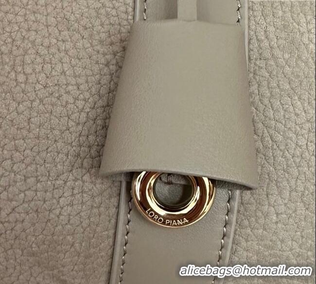 Top Grade Loro Piana Loom Top Handle bag L32 in Nubuck and Calfskin Leather 0925 Grey 2025