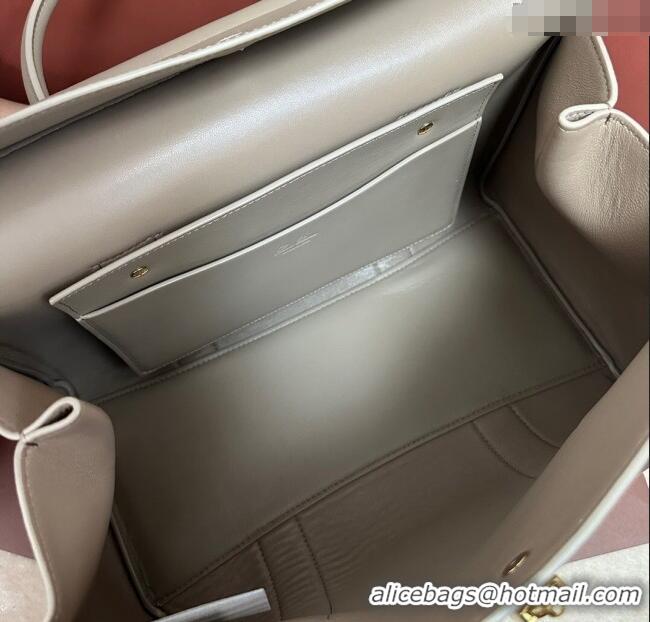 Top Grade Loro Piana Loom Top Handle bag L32 in Nubuck and Calfskin Leather 0925 Grey 2025