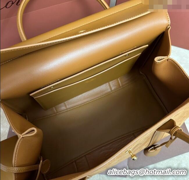 Most Popular Loro Piana Loom Top Handle bag L32 in Nubuck and Calfskin Leather 0925 Brown 2025