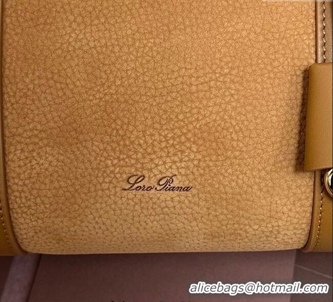 Most Popular Loro Piana Loom Top Handle bag L32 in Nubuck and Calfskin Leather 0925 Brown 2025