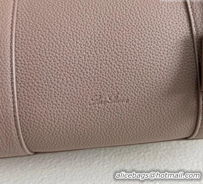 Original Cheap Loro Piana Loom Top Handle bag L32 in Grained Calfskin Leather 0925 Rock Grey 2025