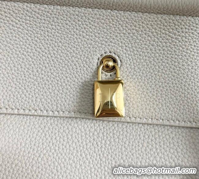 Well Crafted Loro Piana Loom Top Handle bag L32 in Grained Calfskin Leather 0925 Light Beige 2025