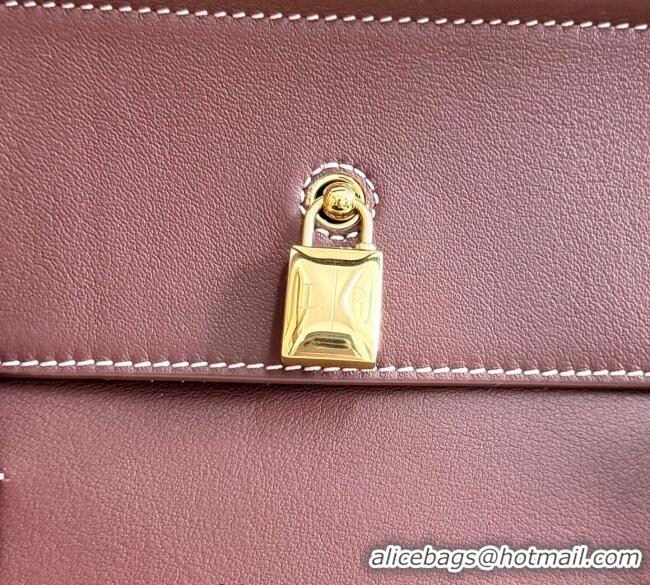 Market Sells Loro Piana Loom Top Handle bag L32 in Smooth Calfskin Leather 0925 Smoke Caramel 2025
