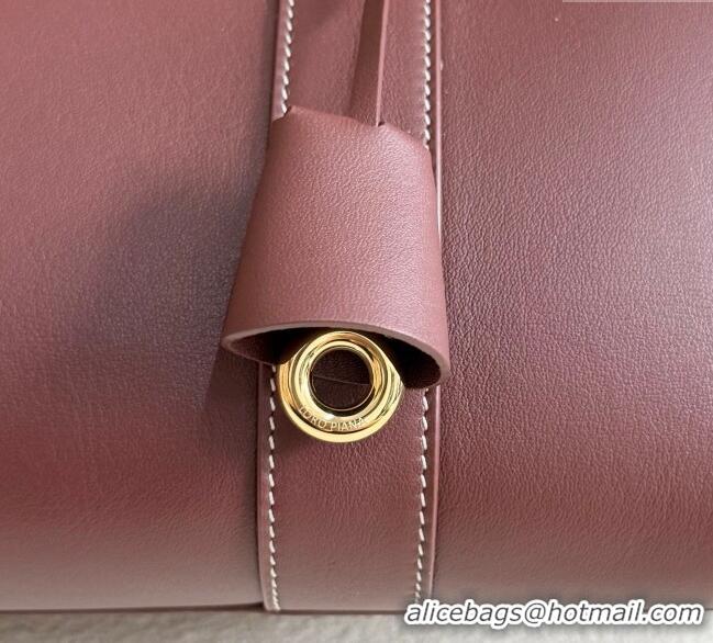 Market Sells Loro Piana Loom Top Handle bag L32 in Smooth Calfskin Leather 0925 Smoke Caramel 2025