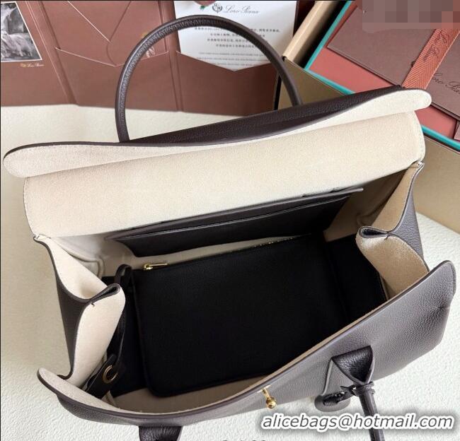 Spot Bulk Loro Piana Loom Top Handle bag L32 in Grained Calfskin Leather 0925 Coffee Brown 2025