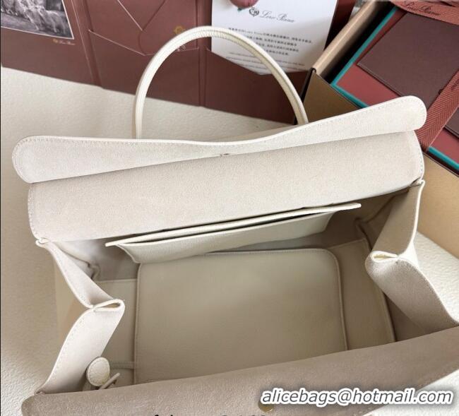 Grade Design Loro Piana Loom Top Handle bag L32 in Grained Calfskin Leather 0925 New White 2025