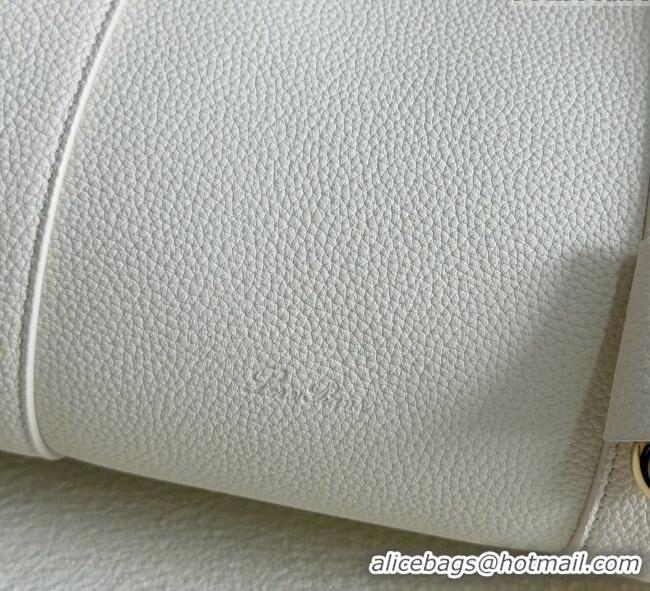 Grade Design Loro Piana Loom Top Handle bag L32 in Grained Calfskin Leather 0925 New White 2025