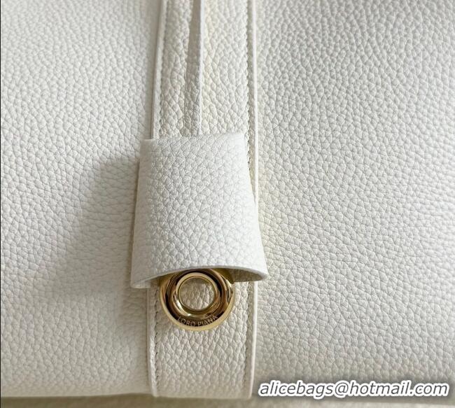 Grade Design Loro Piana Loom Top Handle bag L32 in Grained Calfskin Leather 0925 New White 2025