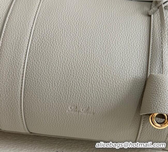 Luxurious Loro Piana Loom Top Handle bag L32 in Grained Calfskin Leather 0925 Dry Artemisia 2025