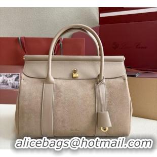 Best Product Loro Piana Loom Top Handle bag L32 in Nubuck and Calfskin Leather 0925 Taupe 2025
