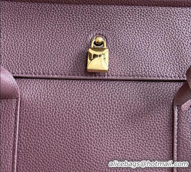 Well Crafted Loro Piana Loom Top Handle bag L32 in Grained Calfskin Leather 0925 Ormosia Red 2025