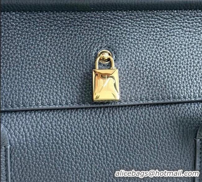 Luxury Classic Loro Piana Loom Top Handle bag L32 in Grained Calfskin Leather 0925 Dark Royal Blue 2025