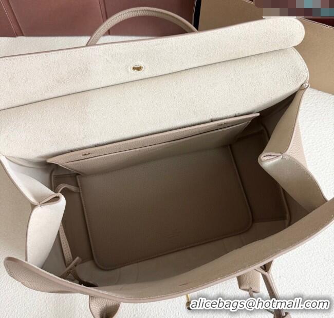 New Release Creation Loro Piana Loom Top Handle bag L32 in Grained Calfskin Leather 0925 Beige Grey 2025
