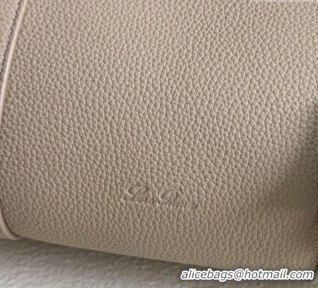 New Release Creation Loro Piana Loom Top Handle bag L32 in Grained Calfskin Leather 0925 Beige Grey 2025