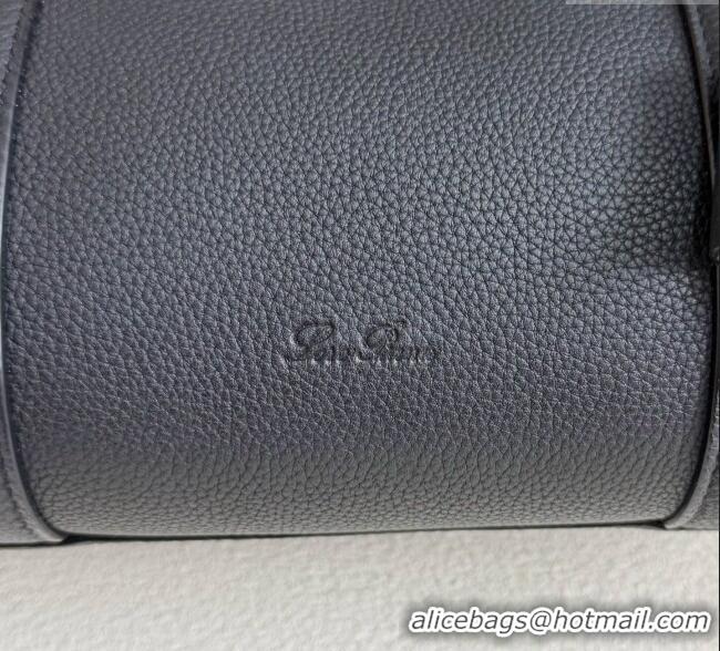 Best Grade Loro Piana Loom Top Handle bag L32 in Grained Calfskin Leather 0925 Black 2025