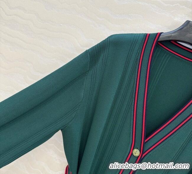 Famous Brand Gucci Tennis Cardigan 0620 Green 2025
