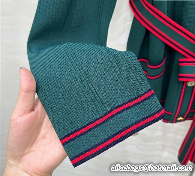 Famous Brand Gucci Tennis Cardigan 0620 Green 2025