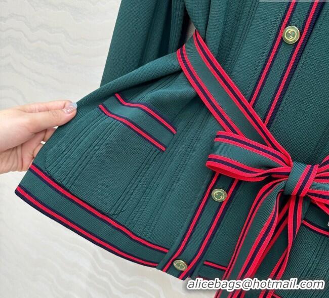 Famous Brand Gucci Tennis Cardigan 0620 Green 2025
