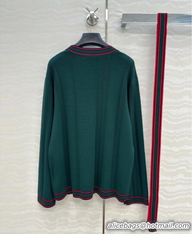 Famous Brand Gucci Tennis Cardigan 0620 Green 2025