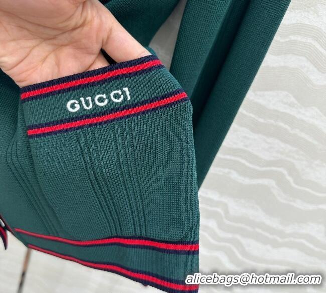 Famous Brand Gucci Tennis Cardigan 0620 Green 2025
