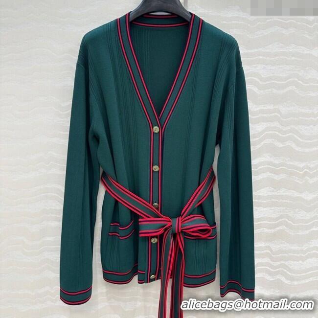 Famous Brand Gucci Tennis Cardigan 0620 Green 2025