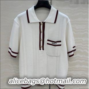 New Design Gucci Tennis Polo Top 0620 White 2025