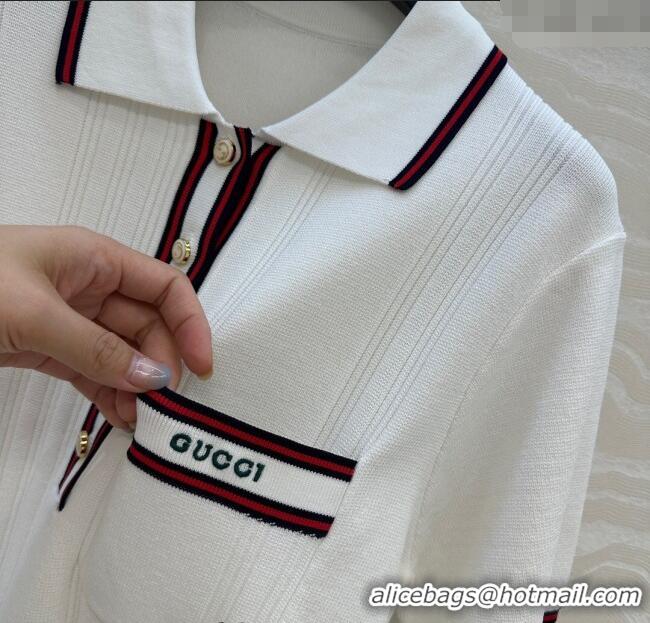 New Design Gucci Tennis Polo Top 0620 White 2025