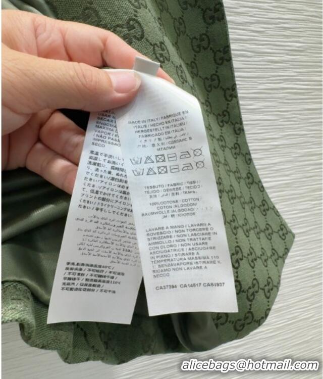Famous Brand Gucci GG Zip Jacket 0716 Green 2025