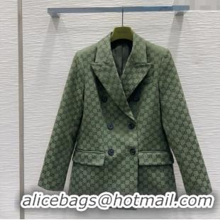 Famous Brand Gucci GG Jacket Dark 0716 Green 2025