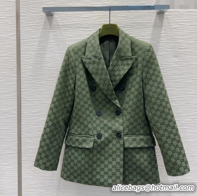Famous Brand Gucci GG Jacket Dark 0716 Green 2025