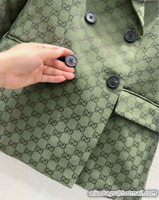 Famous Brand Gucci GG Jacket Dark 0716 Green 2025