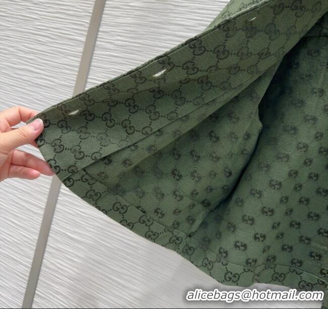 Famous Brand Gucci GG Jacket Dark 0716 Green 2025