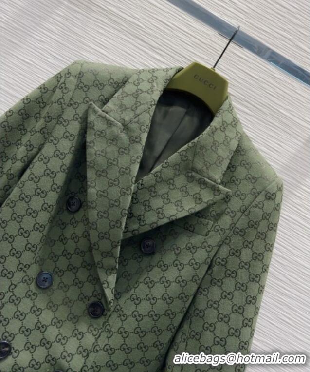 Famous Brand Gucci GG Jacket Dark 0716 Green 2025