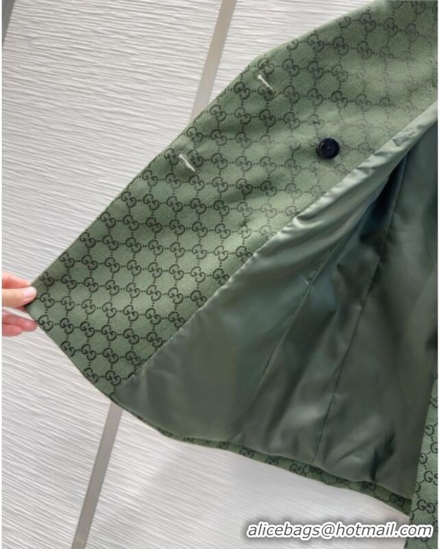 Famous Brand Gucci GG Jacket Dark 0716 Green 2025