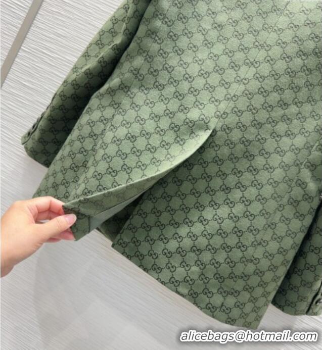 Famous Brand Gucci GG Jacket Dark 0716 Green 2025