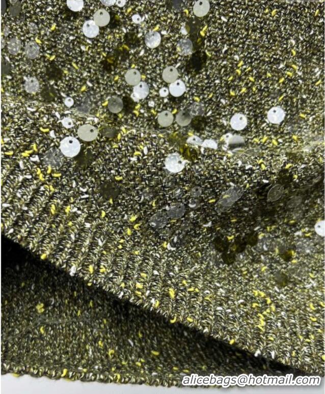 Top Grade Gucci Sequins Knit Skirt 0717 Green 2025
