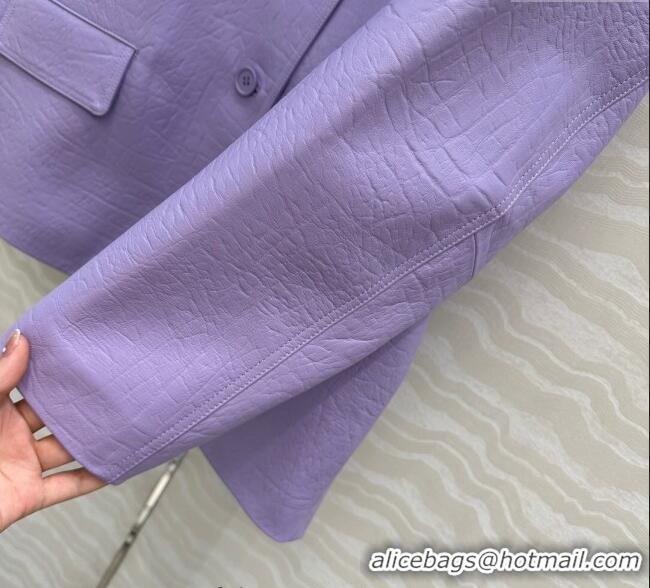Famous Brand Gucci Sheepskin Jacket 0717 Purple 2025