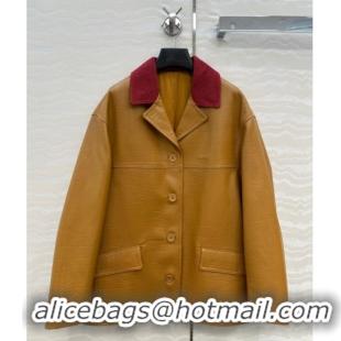 Unique Discount Gucci Sheepskin Jacket 0717 Brown 2025
