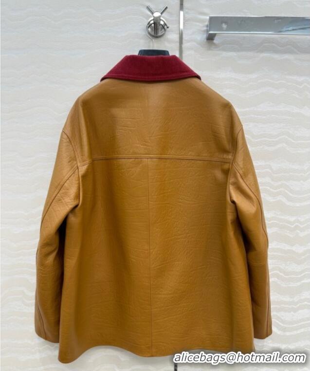 Unique Discount Gucci Sheepskin Jacket 0717 Brown 2025