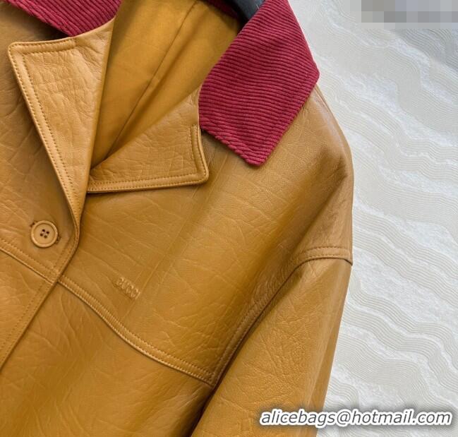 Unique Discount Gucci Sheepskin Jacket 0717 Brown 2025