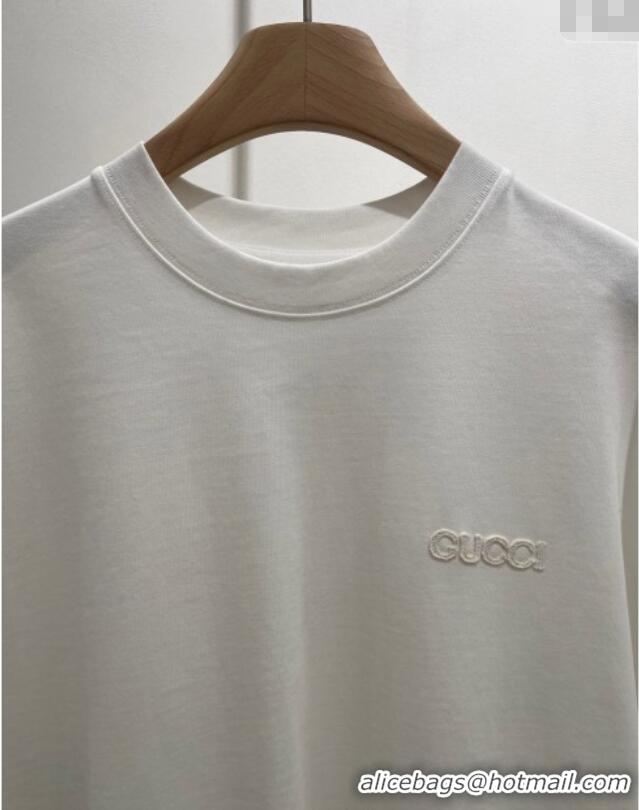 Buy Discount Gucci Cotton T-Shirt 0717 White 2025 (For women and man)