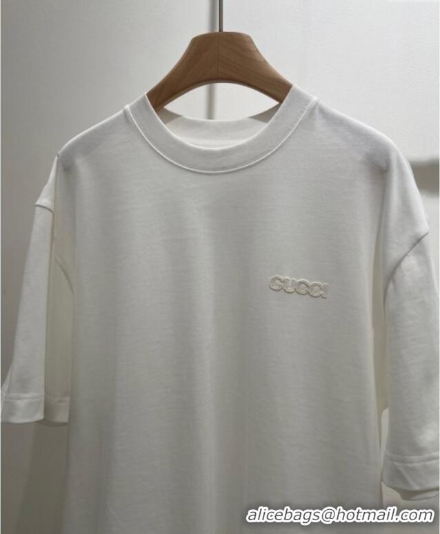 Buy Discount Gucci Cotton T-Shirt 0717 White 2025 (For women and man)