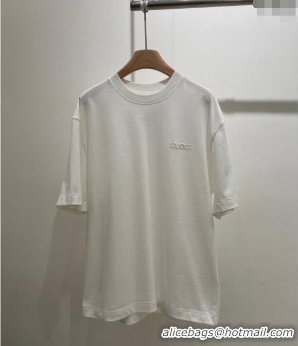 Buy Discount Gucci Cotton T-Shirt 0717 White 2025 (For women and man)
