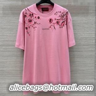 ​Famous Brand Gucci Cotton T-Shirt 0717 Pink 2025