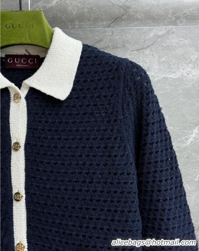 Shop Cheap Gucci Knit Cardigan G072403 Blue 2025