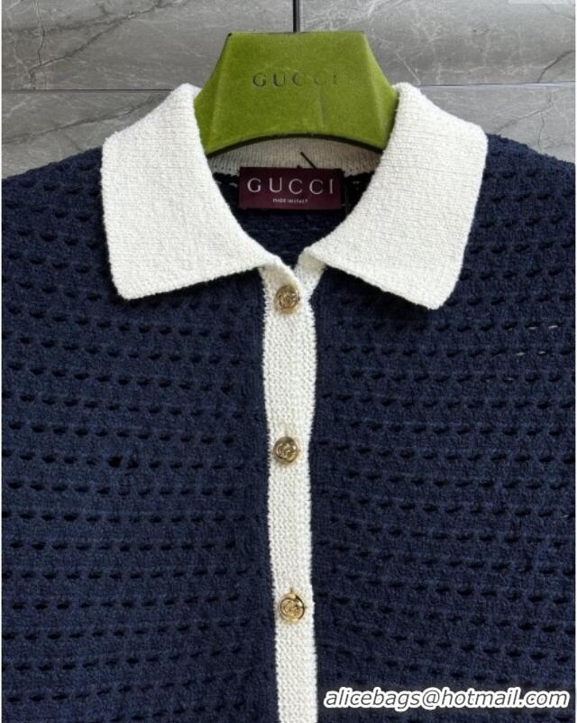 Shop Cheap Gucci Knit Cardigan G072403 Blue 2025
